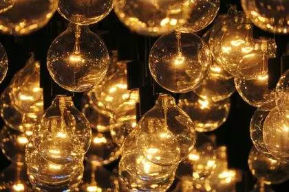 Lighting bulbs indoor texture blur background